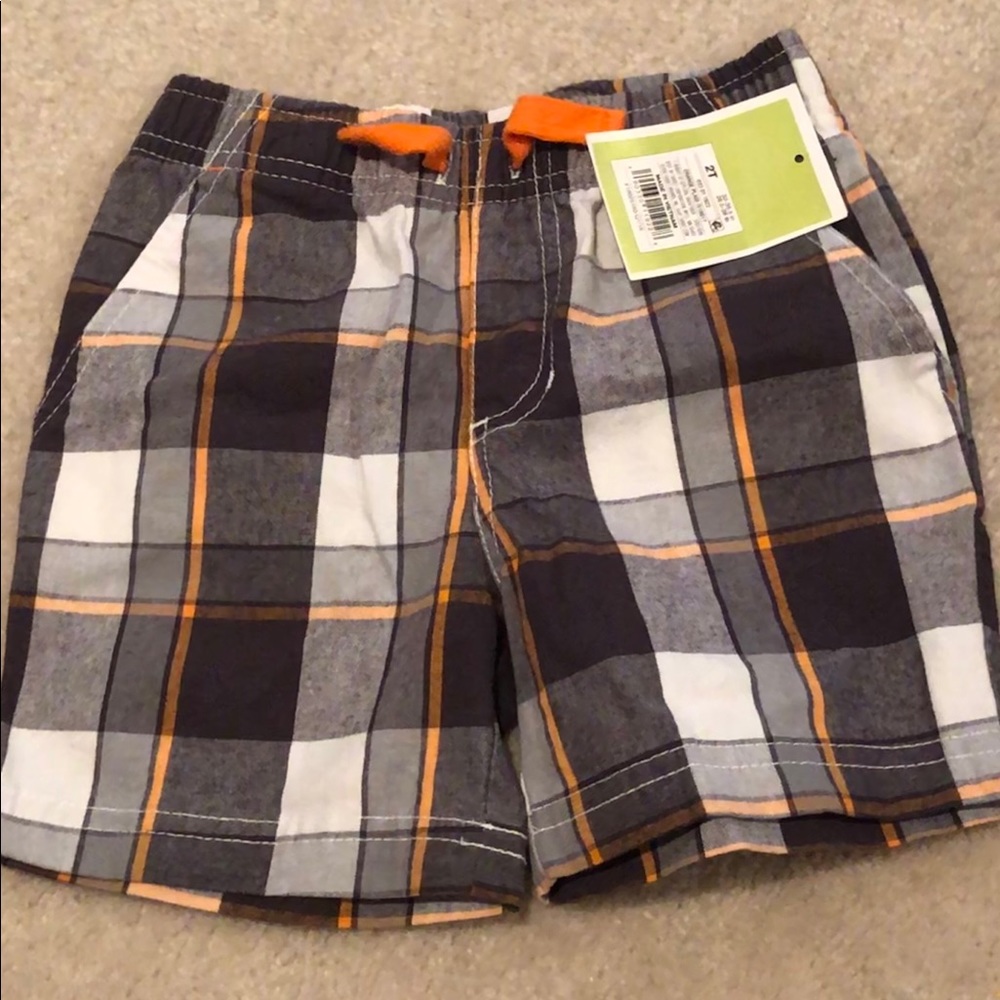 Cat & Jack Orange Plaid Shorts 2T ***New w/Tags***
